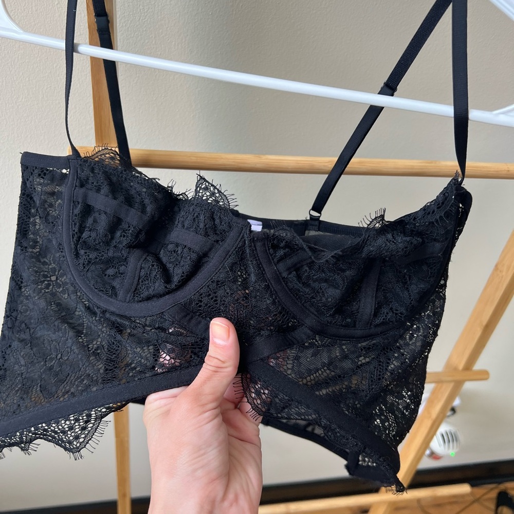 Elegant Black Lace Bralette